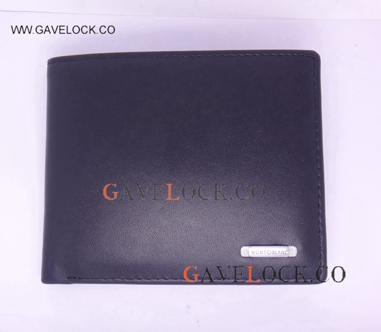 Black Short Leather Mont Blanc CüZdan Replika For Man